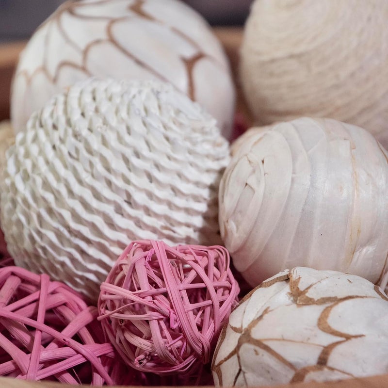 ANDALUCA Pink Decorative Balls Bowl Filler Orbs Home Decoration (Pink) - Image 5
